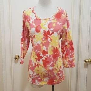 floral artistic long sleeve shirt